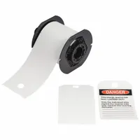 Pre-Cut Label Stock Roll: Danger, 5 3/4 in x 3 1/4 in, Polyester, White, 100 Tags (MPN B30-255-851-WHT-F)