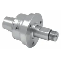 MOSMATIC Rotary Union: Straight, Plain 304 Stainless Steel, 1 Passages, 3/8 in Stationary Port, Air (MPN 55.153)