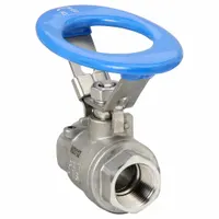 APPROVED VENDOR Manual Two-Way Ball Valve: 3/4 in, 316 Stainless Steel, Straight Valve Body, PTFE (MPN G-SSO-75V)