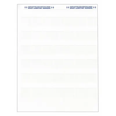 BRADY LAT-18-361-1 Wraparound Label - Brady Precut Label Sheets
