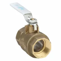 APOLLO Manual Two-Way Ball Valve: 1 1/4 in, Brass, Straight, FNPT x FNPT, Full Port Ball Port (MPN 77FLF10601)
