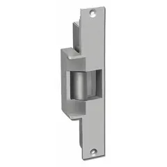 This electric strike is designed for use with cylindrical and mortise locksets in access control systems. Constructed of stainless steel, it measures 9 inches in height and operates on 12V input voltage. Rated as heavy duty (Performance Duty Rating 1), it is suitable for high-traffic commercial door applications.