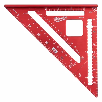 MILWAUKEE TOOL Rafter Square, 1/8 in, Top, Aluminum, MLSQ070 - Rafter Squares