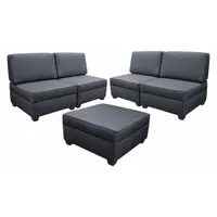 DUOBED Sectional Sofa Sleeper Set: Blue, 180 in Overall Wd, 36 in Overall Dp, 36 in Overall Ht (MPN IMFSEC-DM)