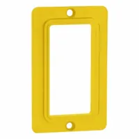 LEVITON Coverplate: Portable Outlet Box Cover, Decora Receptacle/Decora Switch, 1 Gangs, Yellow (MPN 3060-Y)