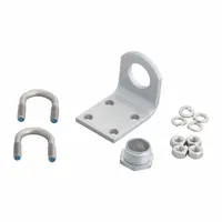 GROTE Mounting Bracket: Mounting Bracket, Gray, Aluminum, 2 in Lg, 2 in Ht, 2 in Wd, 79093 (MPN 93604)