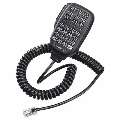 ICOM Speaker Microphone: Fits Icom, For 7000/7100 Series, 23 in Cord, Push To Talk - ICOM-Compatible Microphones & Speakers