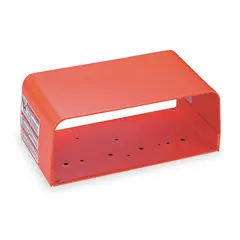 Steel guard designed to shield foot switches from accidental activation and physical damage. Suitable for industrial environments where foot-operated controls require a protective barrier to enhance operator safety and equipment longevity.