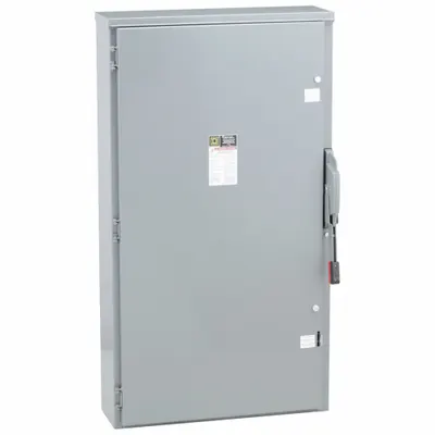 SQUARE D Safety Switch: Fusible, 400 A, Three Phase, 240V AC, Galvanized Steel - Fusible Safety Switches