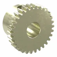 Spur Gear: Module m 0.5, 30 Teeth, 5 mm Bore Dia, Brass, 20° Pressure Angle, Finished Bore (MPN BSS0.5-30C)