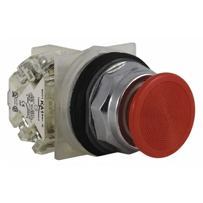 SCHNEIDER Mushroom Head Push Button: Non-Illuminated, Mushroom Head Profile, Non-Metallic - Mushroom-Head Push Buttons