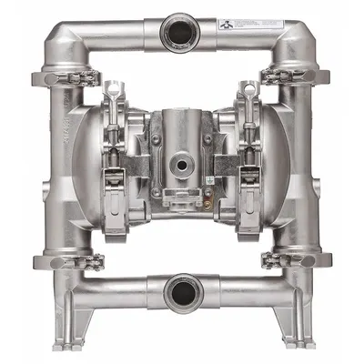 ARO Double Diaphragm Pump: 316 Stainless Steel, 1 1/2 in, Tri-Clamp, 54 gpm - FDA-Compliant AODD Pumps