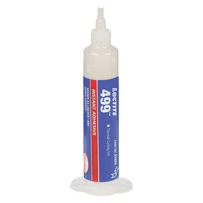 LOCTITE Instant Adhesive: 499, Plastics, 0.35 fl oz, Syringe, Clear, Thick Liquid - Instant Adhesives for Plastics