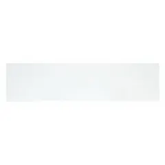 White vinyl ungraded shim stock sheet measuring 5 in wide by 20 in long with a 0.025 in thickness. Width and length tolerances are +/-0.063 in; thickness tolerance is +/-5%. Used for aligning, spacing, and leveling machinery components in industrial equipment.
