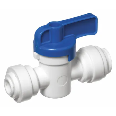USA INDUSTRIALS Acetal Ball Valve, 1/4 in, Push x Push, Std Port, Wedge Handle - Acetal Ball Valves