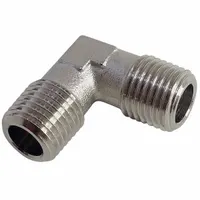 LEGRIS Metal Pipe Elbow: 90° Elbow, 1/4 in x 1/4 in, Male BSPT Threaded x Male BSPT Threaded (MPN 0914 00 13)