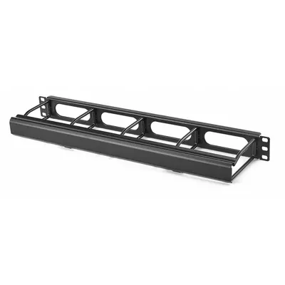 HUBBELL PREMISE WIRING Single Side Horizontal Ring Manager: Horizontal, 1 U - Horizontal Ring-Style Cable Managers