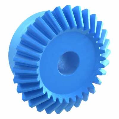 KHK GEARS Miter Gear: For 90° Shaft Angle, Module m 3, 30 Teeth, Nylon, 20 mm Bore Dia - Straight Teeth Metric Miter Gears