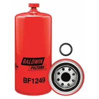 BALDWIN FILTERS Fuel Filter: Spin-On, 3 11/16 in Outside Dia, 1"-14 Thread Size, Cellulose, BF1249