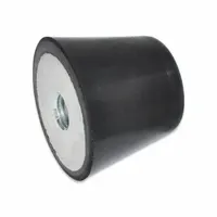 JW WINCO Vibration-Isolating Mount: Flat Conical, Buna-N, Male x Non-Threaded Style, M8 Thread Size (MPN 253-32-M8-55)