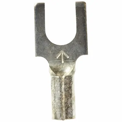 3M Fork Terminals: Bare, #8 Stud Size, 22 AWG – 18 AWG Wire Range, Block Fork - Non-Insulated Fork Terminals