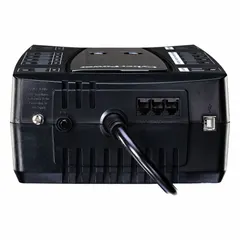Single-phase line interactive UPS system with 900 VA power rating. Accepts 120 V AC input and delivers 120 V AC output via a 5-15P plug. Provides automatic voltage regulation to maintain stable output power for connected equipment.