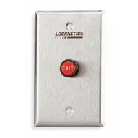 SCHLAGE ELECTRONICS Exit Push Button: 4 1/2 in Ht, 1 5/8 in Dp, 7/8 in Wd, ADA Compliant (MPN 701RD EX ILL)