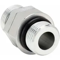 PARKER Metal Pipe Straight: Union, Steel, 1 1/4 in x 1 1/4 in, Male Threaded x Male SAE Threaded (MPN 20 F5OHAO-S)