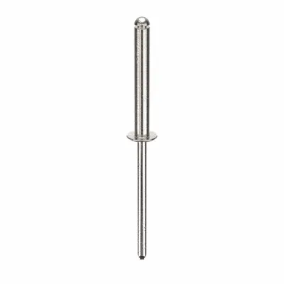OEM Domed-Head Blind Rivet, 1/8 in Dia, 2 in Overall Length, Open End, 500 Pack - Domed-Head Blind Rivets