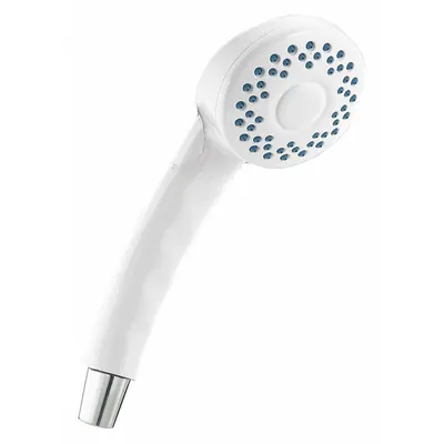 Delta Handheld Showerhead: Plastic, White, 2.5 gpm Flow Rate - Handheld Showerheads