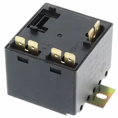 Switching relay for HVACR systems, used to control electrical loads such as compressors, fans, or pumps. Designed as a replacement component for YORK equipment in commercial and industrial heating, ventilation, air conditioning, and refrigeration applications.