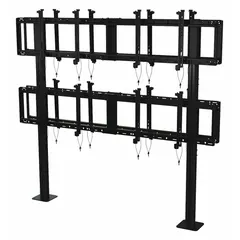This full motion television mount from PEERLESS is designed for wall mounting 46 to 60 inch screens with a maximum weight capacity of 345 lb. Constructed from powder-coated steel in black, it features a 360° swivel and 15° up tilt for flexible viewing angles. Includes a stand and mounting hardware.