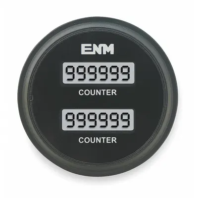 ENM Hour Meter: Hour Meters, Front Panel Mounting, Digital, 8 V DC – 32 V DC