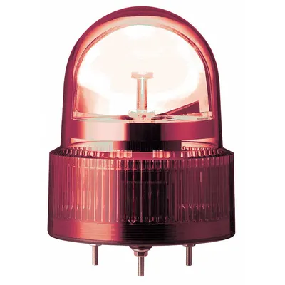 SCHNEIDER Beacon Light: Red, LED, 24V AC/DC, 4 3/4 in Overall Dia, 4 3/4 in Overall Ht - Wired Rotating Lights