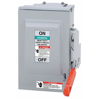 Siemens Solar Safety Disconnect Switch: Fusible, 200 A, 600V AC, Indoor/Outdoor - Fusible Disconnect Switches
