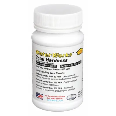 INDUSTRIAL TEST SYSTEMS Test Strips: Total Hardness, 0 to 1,000 ppm Total Hardness, Strip - Single-Parameter Test Strips