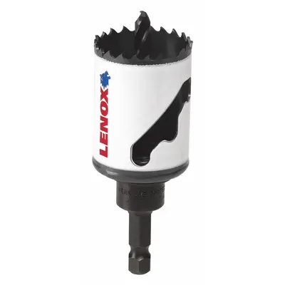 LENOX Hole Saw: 1 1/2 in Saw Dia., 4/5 Teeth per Inch, 1 7/8 in Max. Cutting Dp - Multi-Material-Cutting Hole Saws with Attached Arbor