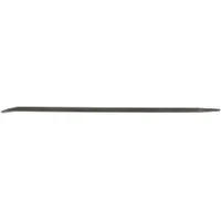 This aligning pry bar features a 42-inch overall length with a 7/8-inch bar width and a 1-inch end width. The long tapered chisel end provides leverage for precise alignment of heavy machinery, structural components, and industrial equipment in manufacturing, construction, and maintenance settings