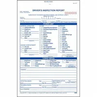 JJ KELLER Driver Vehicle Inspection Form: Carbonless, Driver Vehicle Inspection Report, 3-Ply, 1999