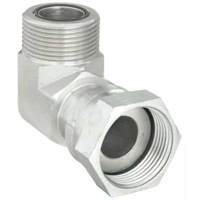 AEROQUIP Hydraulic Hose Adapter: 1 1/4 in x 1 1/4 in Fitting Size, Male x Female - ORS-to-ORS Steel Hydraulic Hose Adapters