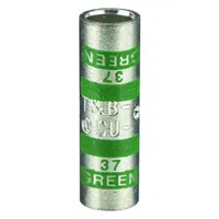 THOMAS & BETTS Open Barrel Splice: 1 AWG Wire Size, Green Code, 1.5 in, Copper Barrel, 37 Die (MPN 54508)