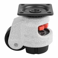 FOOT MASTER Plate Caster: Nylon Tread, 42 mm Wheel Dia, 71 mm Mounting Ht, 110 lb Load Capacity (MPN GDN-40F)