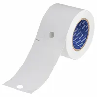 Pre-Cut Label Stock Roll: 5 3/4 in x 3 1/4 in, Polyester, White (Matte), Indoor/Outdoor (MPN J40-385-2551)