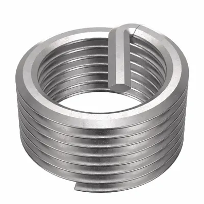 HELI-COIL Helical Insert: Tanged Tang Style, Free-Running, M18-1.50 Thread Size, Plain - Free-Running Tanged Helical Inserts