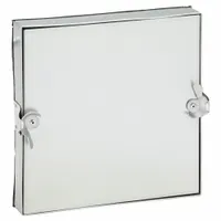Duct Access Door: 12 in x 12 in, 24 ga, Steel, Double Cam, Tab-In Hinge, 12 in Observation Port Ht