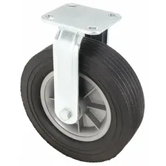 Caster designed for panel, bar, pipe, and bucket trucks. Provides mobility and support for heavy loads in utility, construction, and industrial maintenance settings where equipment requires frequent repositioning.