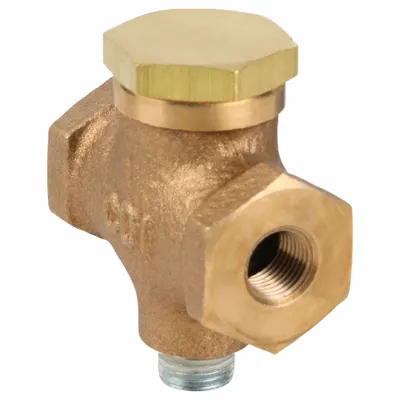 CONTROL DEVICES Check Valve: Air, Brass, 1/8 in NPT, 1/8 in (F)NPT - Pneumatics