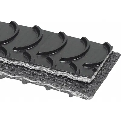 APACHE Cleated Multi-Ply Conveyor Belt: 10 in Belt Wd, 11/32 in Belt Thick, Cut to Lg (15 ft Min) - Cleated Multi-Ply Conveyor Belting