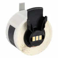 Pre-Cut Label Stock Roll: 1/2 in x 1 in, 1 in x 1/2 in, Polyimide, Permanent Adhesive (MPN M6-17-724)