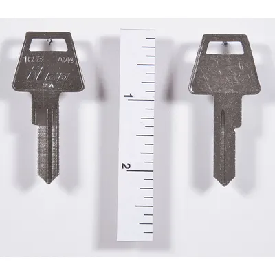 KABA ILCO Key Blank: Compatible with American Lock Locks, Key ID # AM4, Brass - Padlock Key Blanks